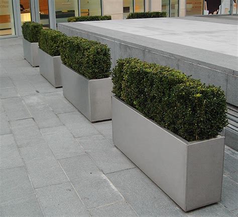 stainless steel rectangular planters